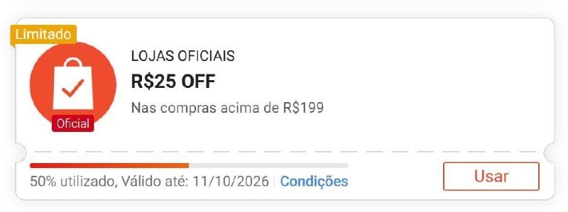 🏷 R$ 25,00 OFF em R$ 199,00