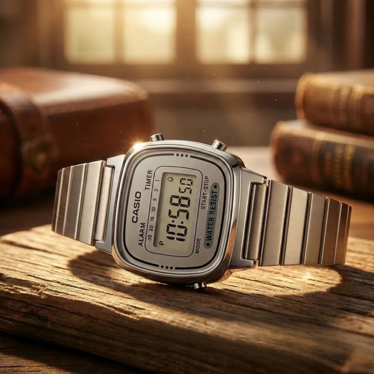 Relógio Casio Feminino Vintage Digital Mini Retrô Prata