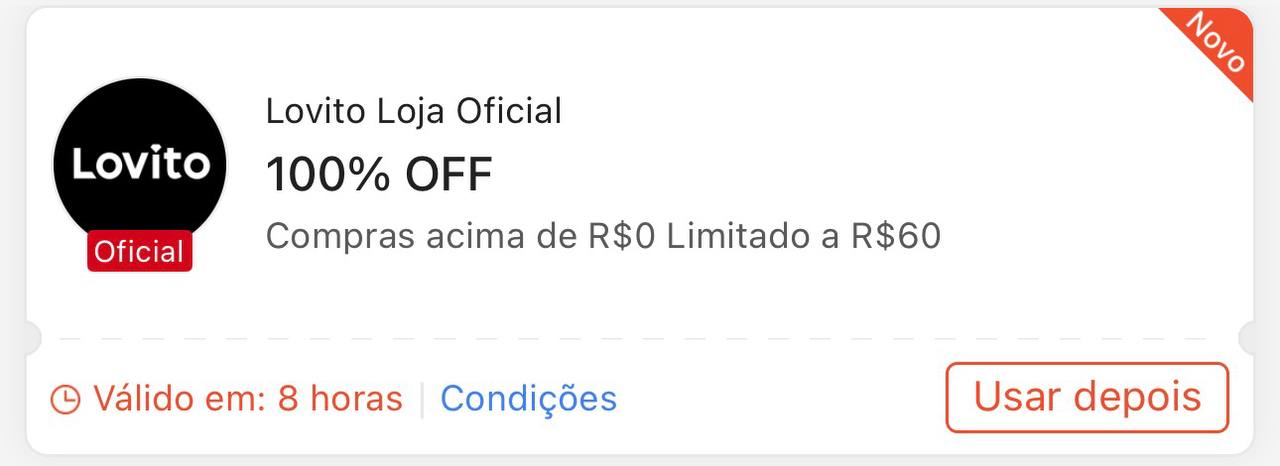 ⏰ Resgate agora para usar 00:00
