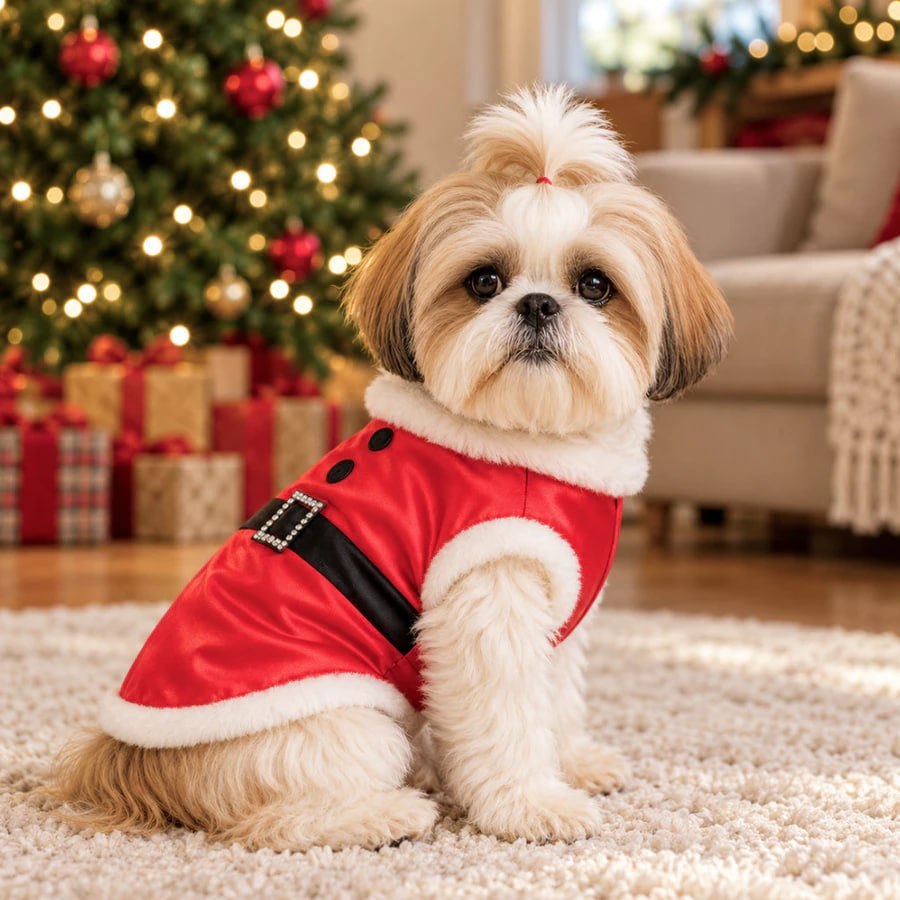 Roupa para Cachorro Gato Natal Fantasia Natalina Tamanhos Pequeno e Médio Porte Coelho