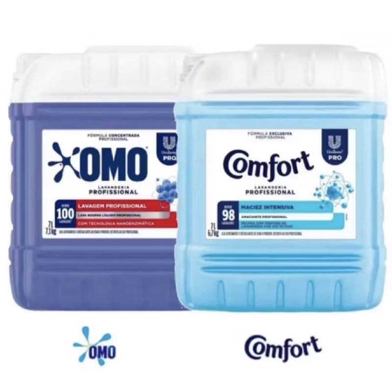 Sabão Liquido Pro Lavanderia Profissional 5L + Amaciante Pro 5L