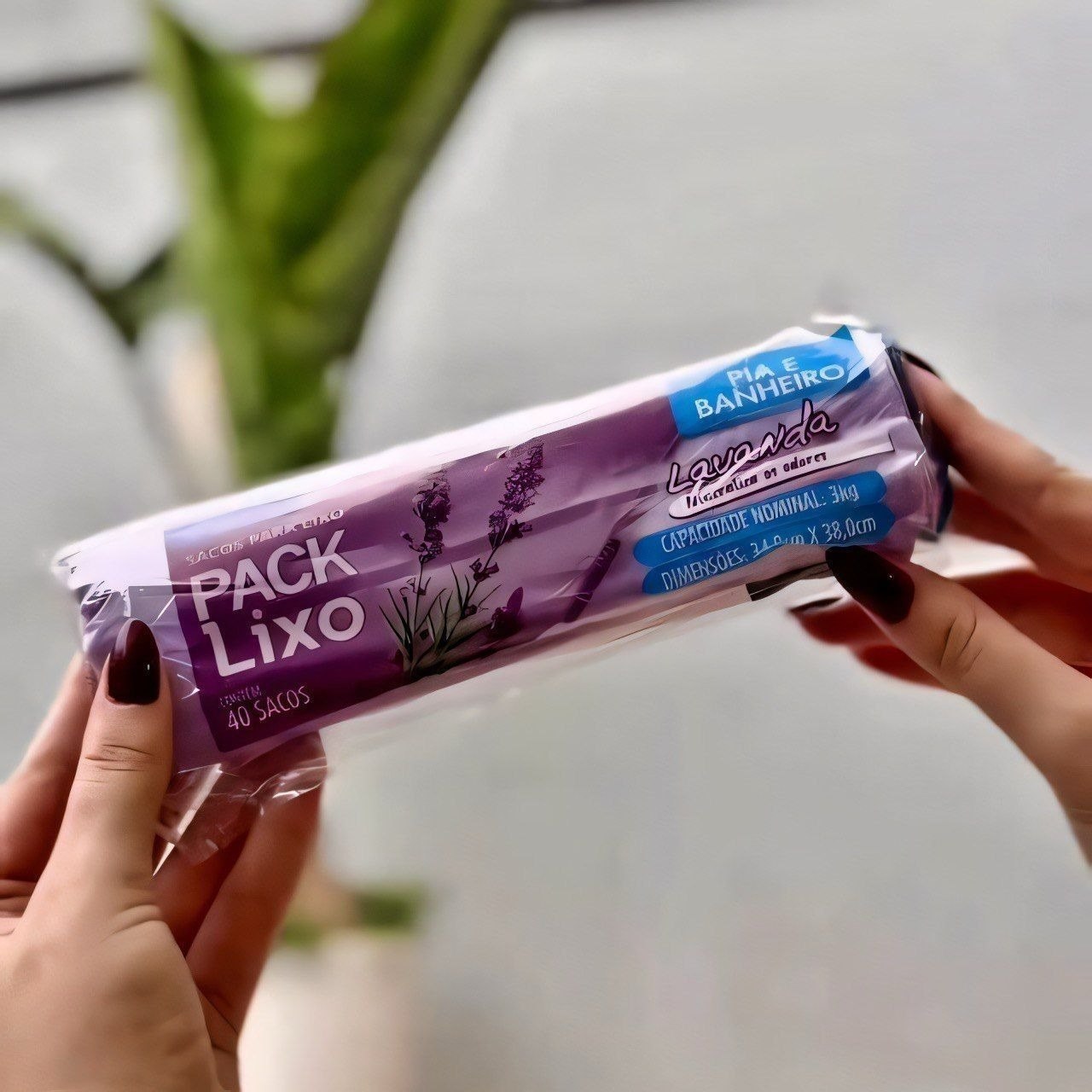 Saco de Lixo Cheiroso Lavanda 10L Saco de lixo Perfumado Neutraliza Odor Pia Banheiro Perfum...