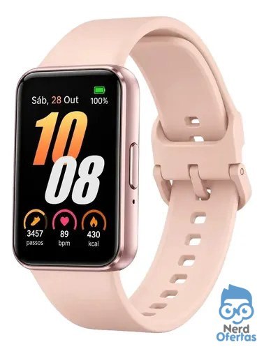 ➡️ Samsung Galaxy Fit3 Rosé Smartwatch Tela Amoled 1.6 Bluetooth Monitor Cardíaco Bateria Lo...