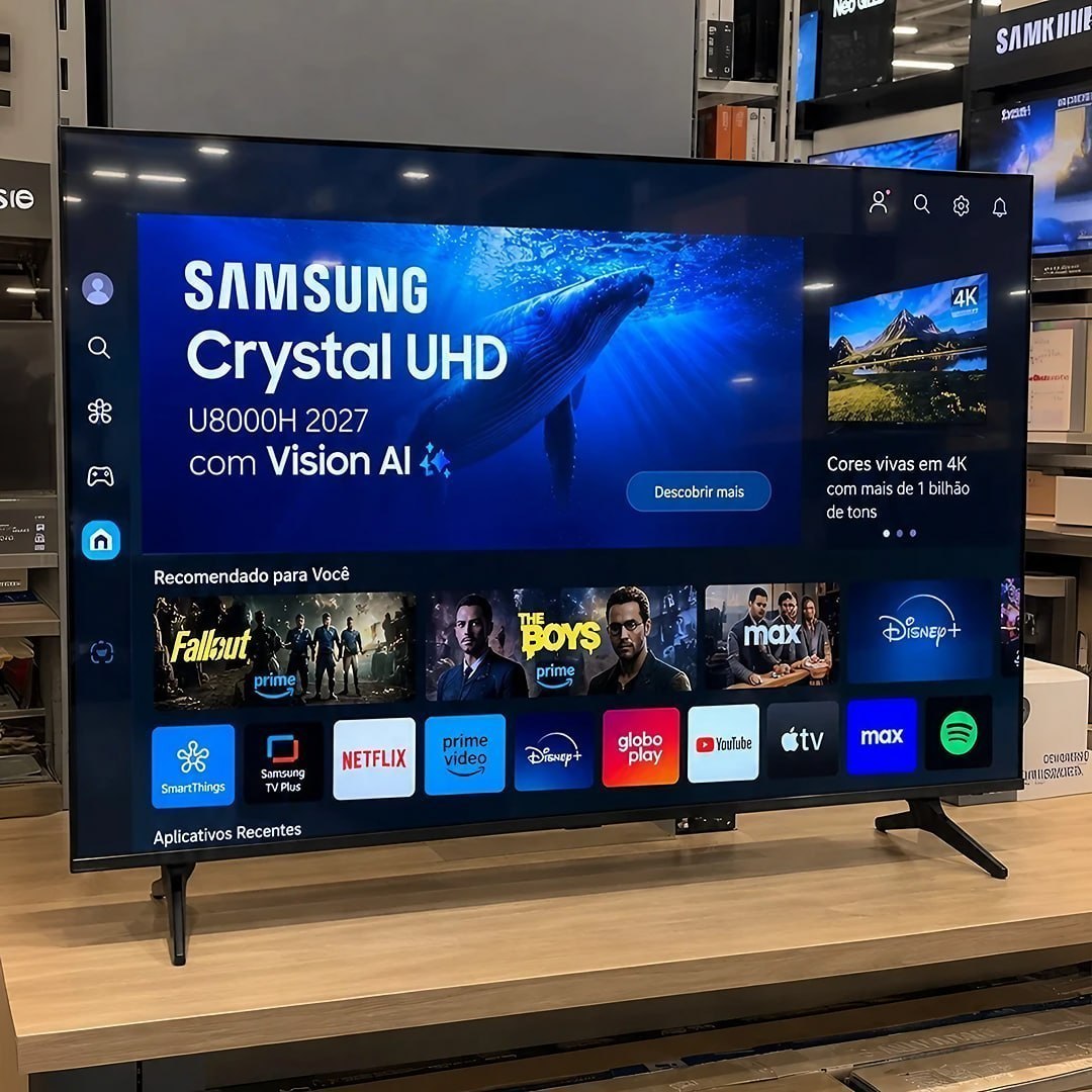 Samsung Smart TV 58" Crystal UHD 4K U8000H 26/2027, Vision AI