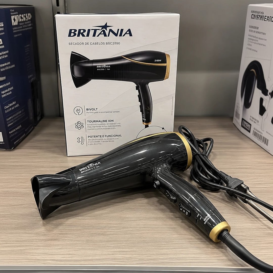 Secador de Cabelos Britânia 3 Temperaturas 2100W BSC2250 Bivolt