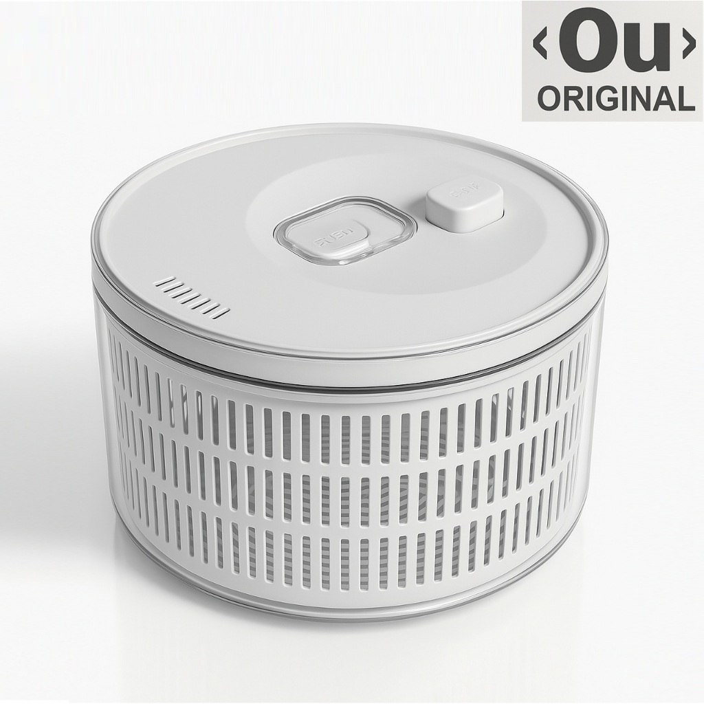 SECADOR DE SALADA 5.5L ORGANIZADOR GELADEIRA MANUAL FOLHAS GIRATÓRIO LEGUMES VERDURA ALFACE...