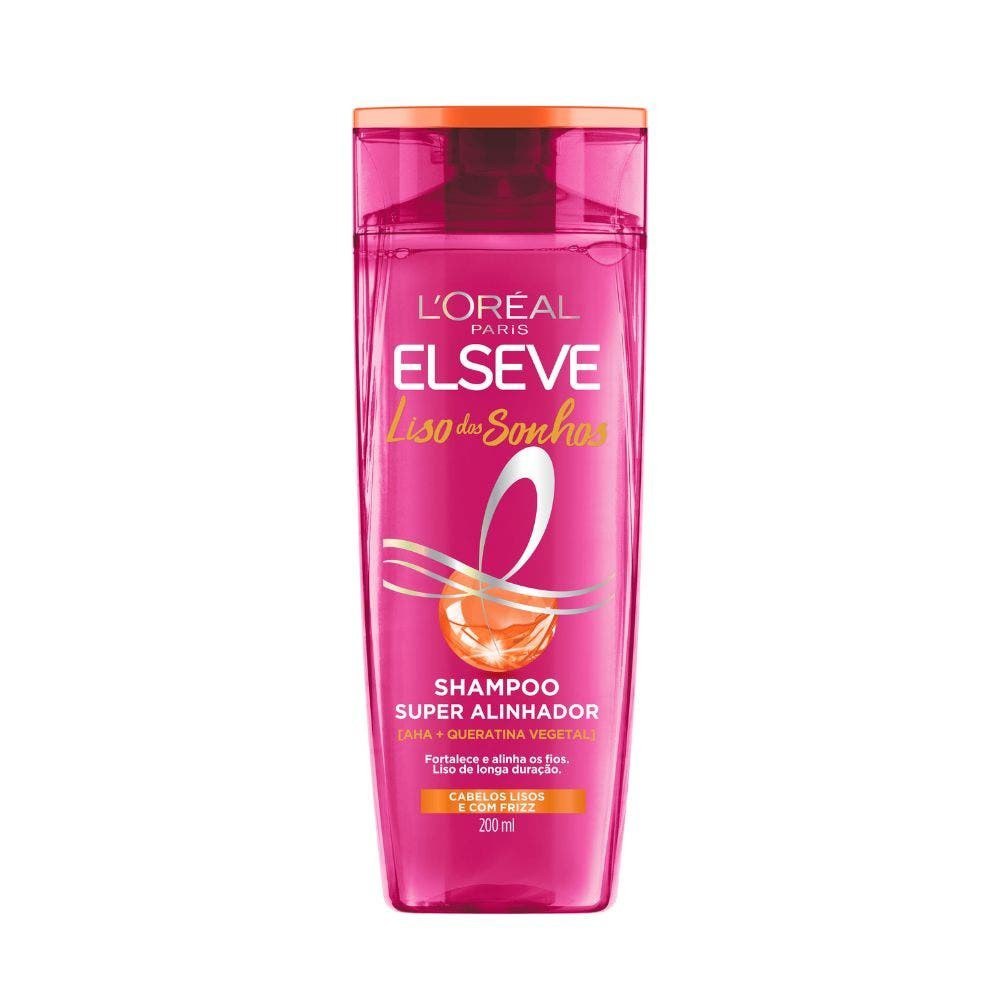SHAMPOO ELSEVE LISO DOS SONHOS AHA + QUERATINA VEGETAL 200ML