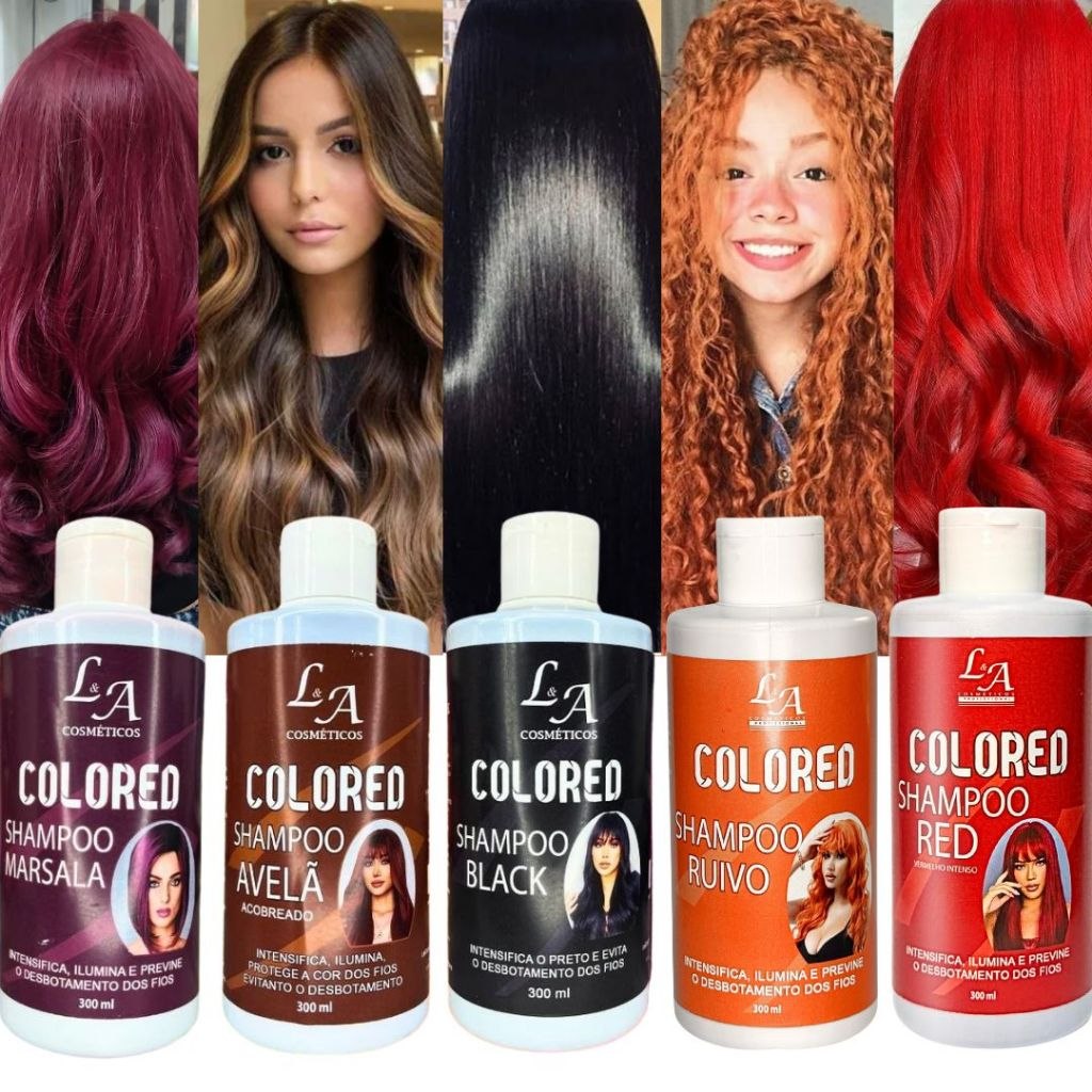Shampoo Escurecedor Cabelos Brancos Tonalizante Colored 300ml Efeito 100% Natural Super Resu...