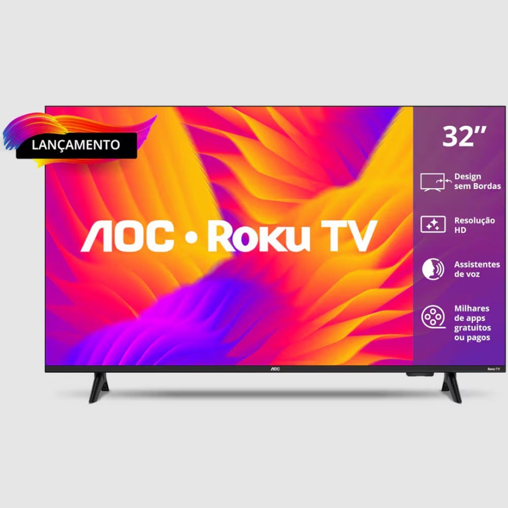 ⚠️ SMART TV 32 POLEGADAS HD 32S5155/78G ROKU TV AOC