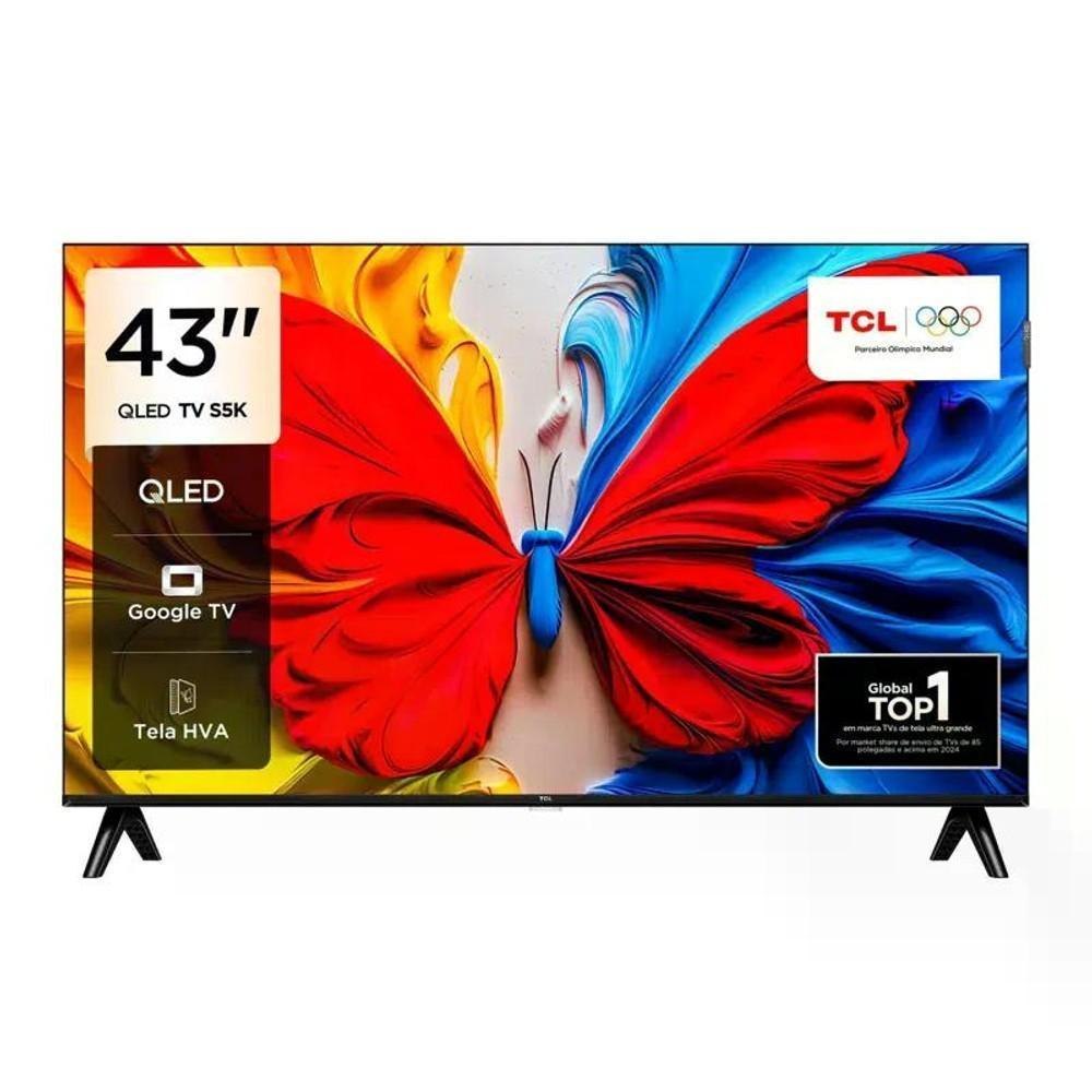 ⚠️ SMART TV 43” TCL 43S5K QLED FULL HD GOOGLE TV WI-FI