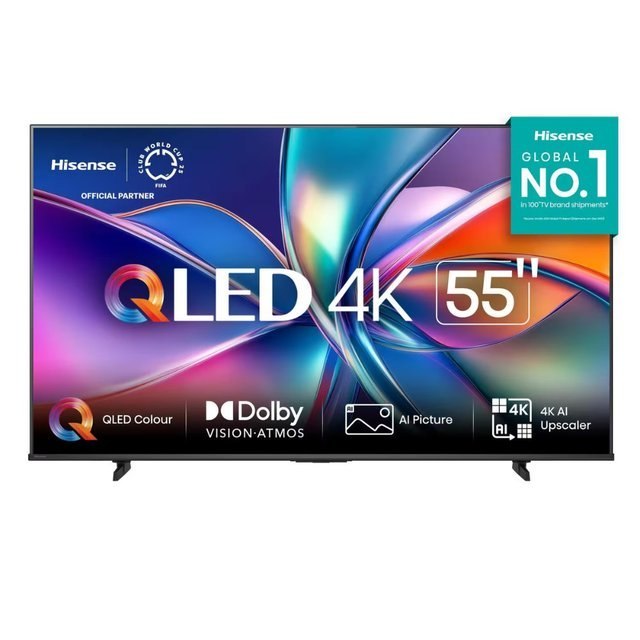 ⚠️ SMART TV 55 4K UHD QLED 55Q6QV HDR10 DOLBY ATMOS VIDAA U9 HISENSE