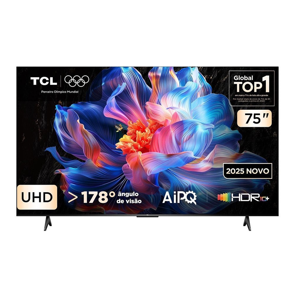 ⚠️ SMART TV 75 POLEGADAS 4K 75P6K GOOGLE TV HDR10 PROCESSADOR AIPQ TCL