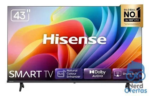 ⚠️ Smart TV Hisense FHD 43" Polegadas 43A4NV com HDR10, DTS Virtual X, Compatibilidade Alexa