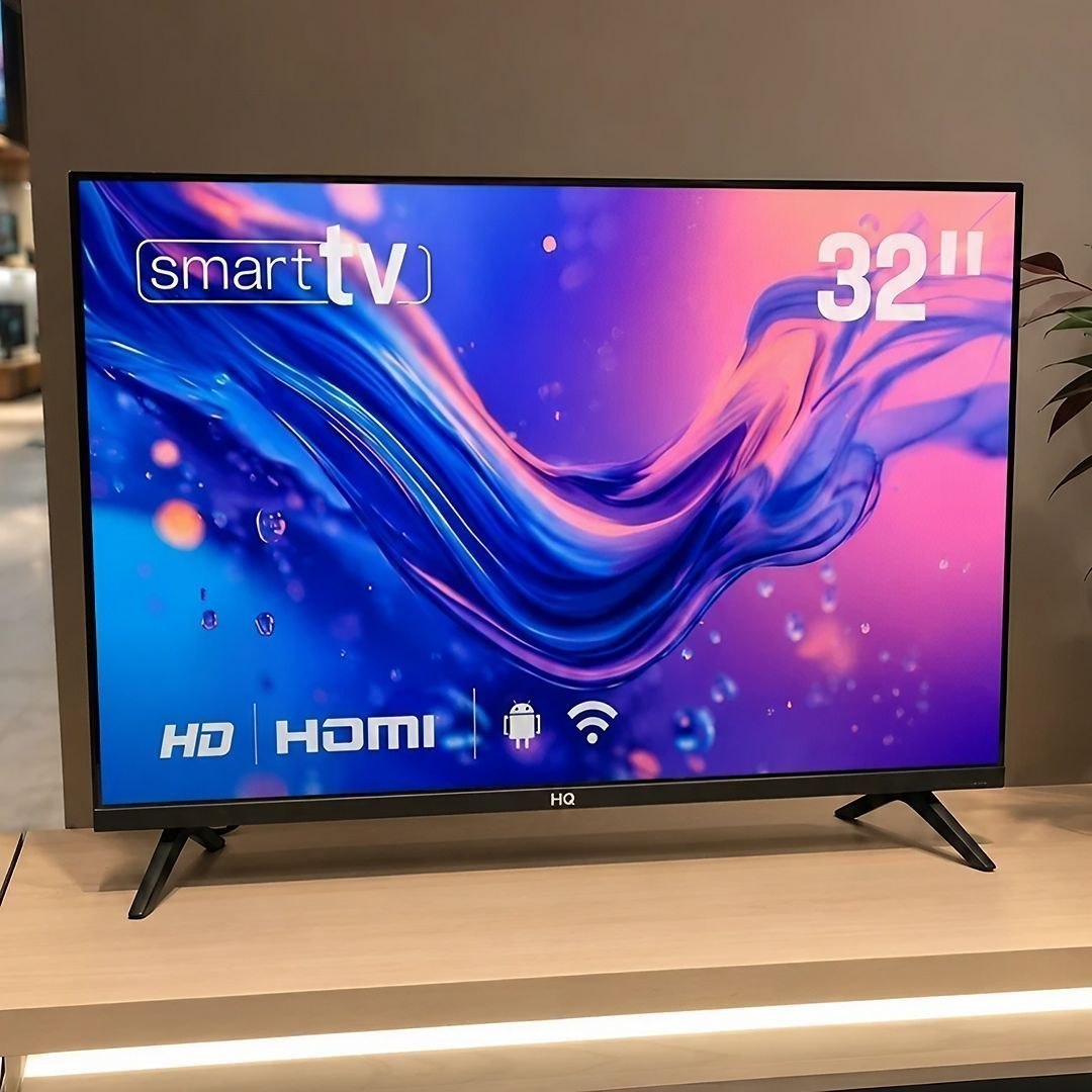 Smart TV HQ 32" HD tela sem Bordas Sistema Android Design Slim HQS32NKHM
