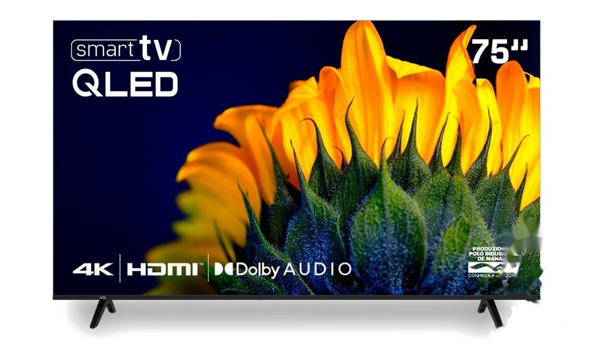 ➡️ SMART TV HQ QLED 75 POLEGADAS HQ-QLED75SM 4K WI-FI BLUETOOTH, APPS, NETFLIX, YOUTUBE E PR...