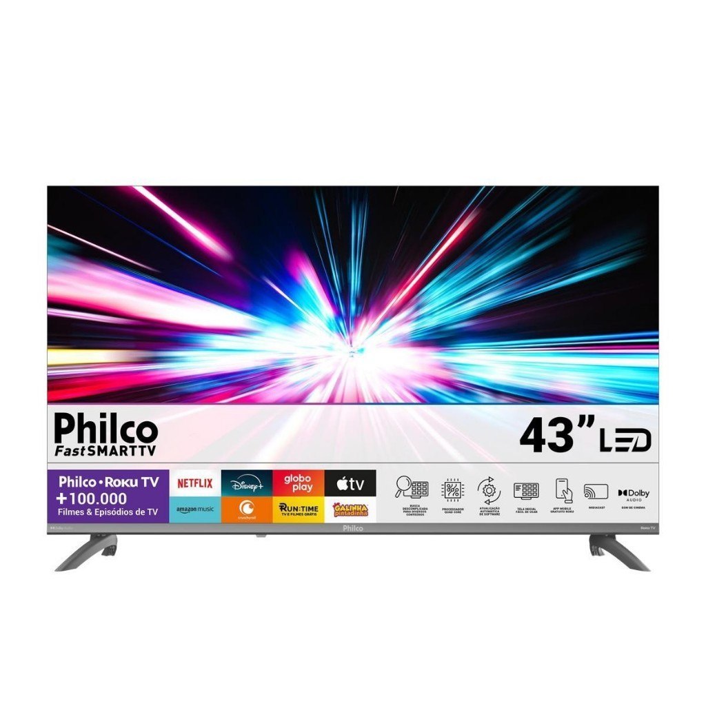 ⚠️ SMART TV PHILCO 43" FULL HD ROKU TV P43CRA