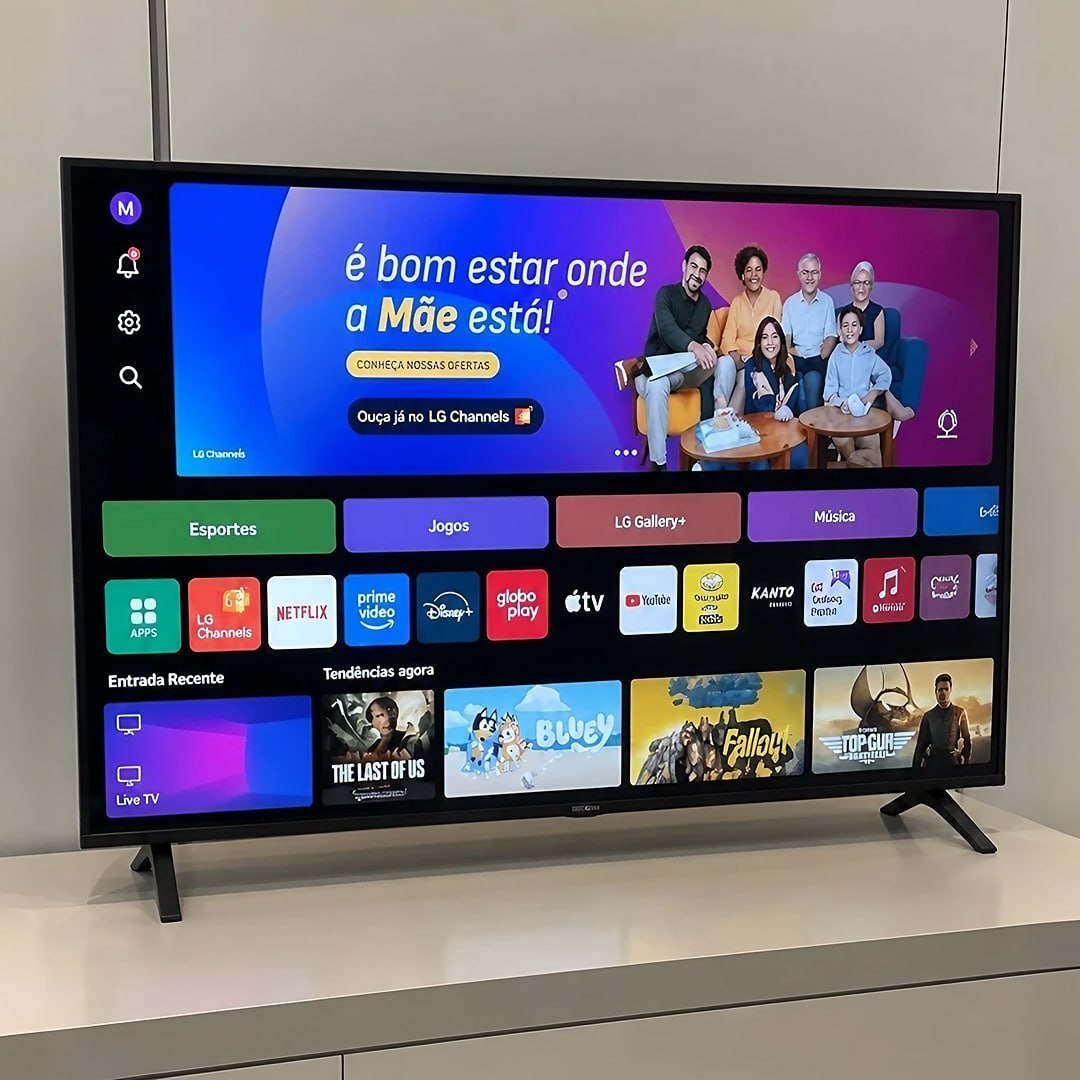 Smart TV Profissional 4K 50" LG UHD 50AU801 Processador α7 AI Ger8 Super Upscaling Google Ca...