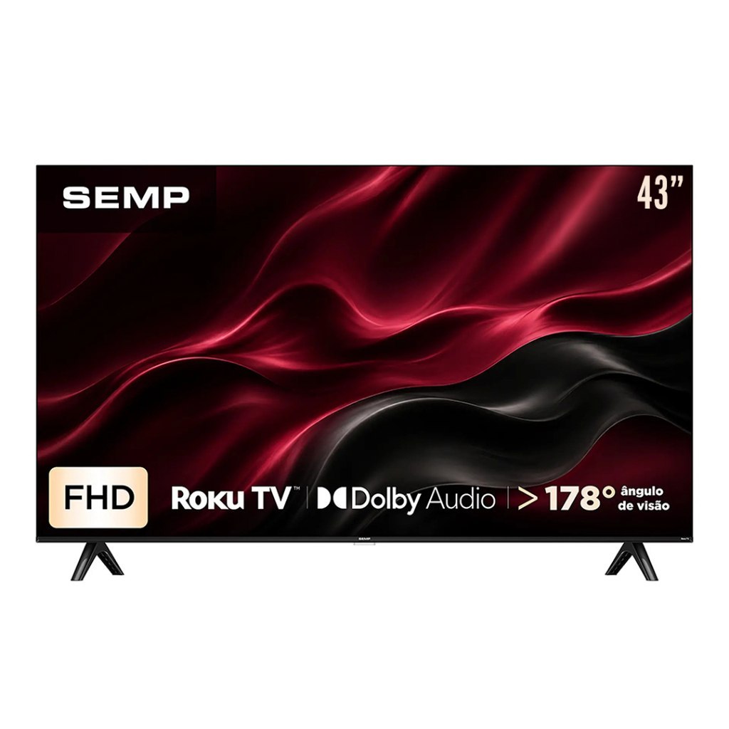 ⚠️ SMART TV SEMP 43” 43S42R FULL HD ROKU TV DOLBY AUDIO WI-FI
