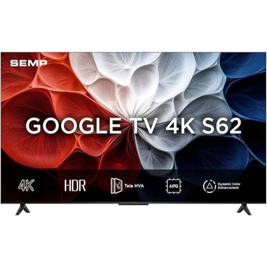 ⚠️ SMART TV SEMP 65&QUOT; LED HVA 4K UHD GOOGLE TV 65S62
