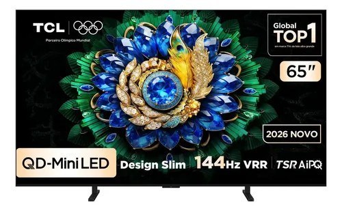 ⚠️ Smart Tv Tcl 65 Polegadas Qd-Mini Led 4k A400m Wifi Bluetooth Google Tv Hdr10 144 Hz Vrr...