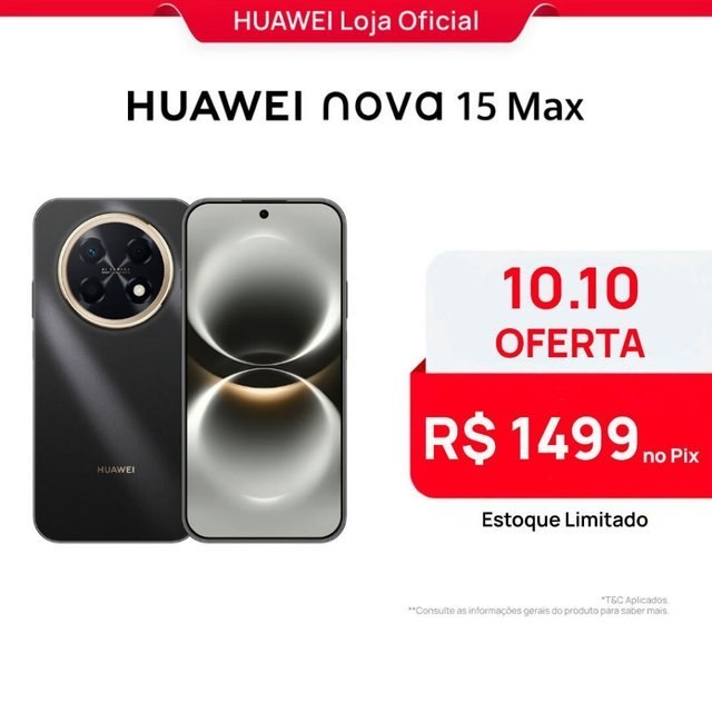 ⚠️ SMARTPHONE HUAWEI NOVA 15 MAX 8GB+256GB CÂMERA DE 50 MP BATERIA 8.500 MAH
