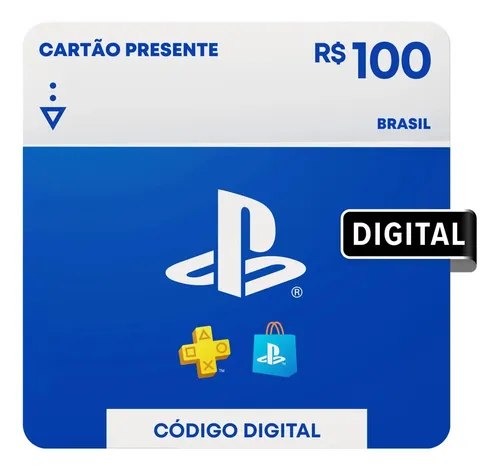 ➡️ Sony PlayStation Store Gift Card R$ 100 😱😱 (Digital)