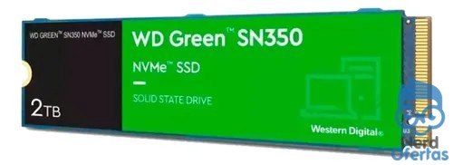 ➡️ Ssd 2tb M.2 2280 Nvme Pcie Gen3 Western Digital WD Green SN350 Wds200t3g0c Velocidade De...