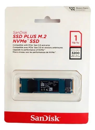 ⚠️ Ssd M.2 1tb Sandisk Plus Nvme 2280