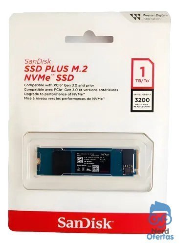 ⚠️ Ssd M.2 Nvme 1Tb Sandisk Plus Sdssda3n-1t00-g26 3200mbps