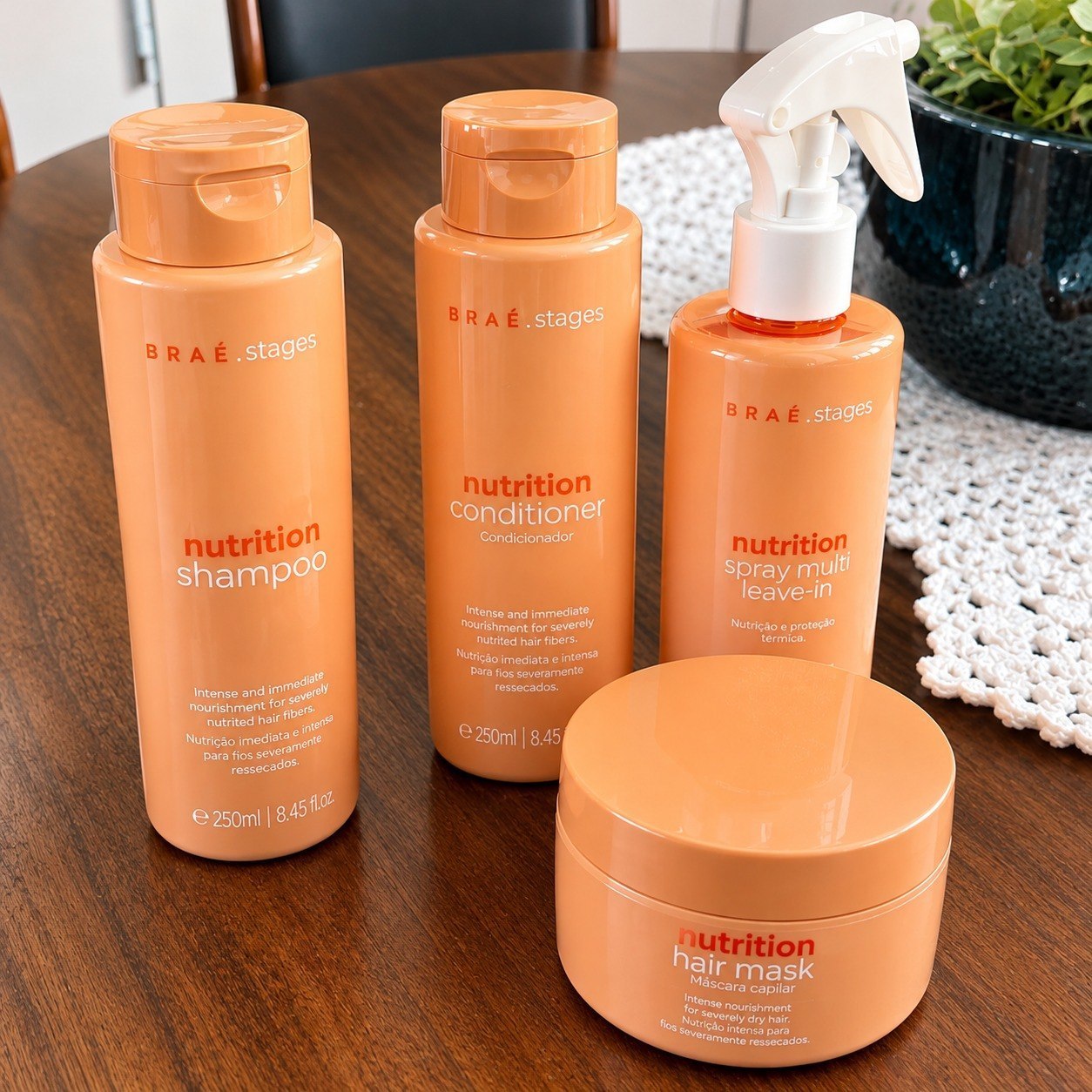 Stages Nutrition Sh + Cd + Máscara + Leave-in - Braé