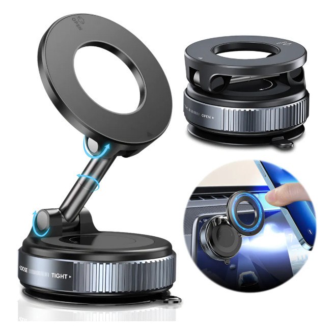 Suporte Magnético Para Celular Rotação 360° Dobrável Uso Universal