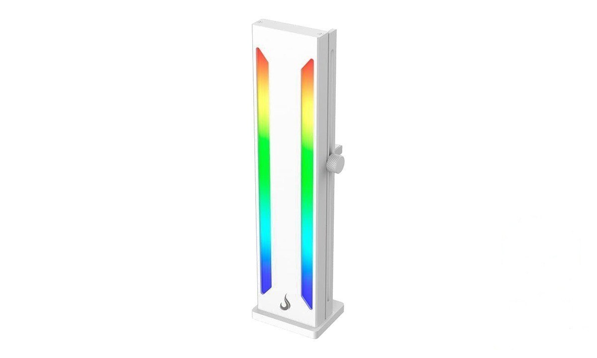 ➡️ SUPORTE PARA GPU RISE MODE, ARGB, 500MM, AURA V2, BRANCO RM-SPVG-02-ARGB-W