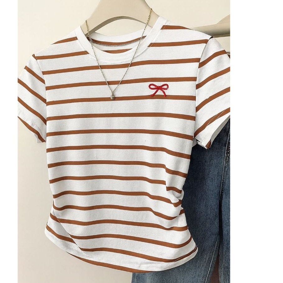 🔥 T-SHIRT FEMININA 100 % ALGODÃO GOLA ALTA COM BORDADO