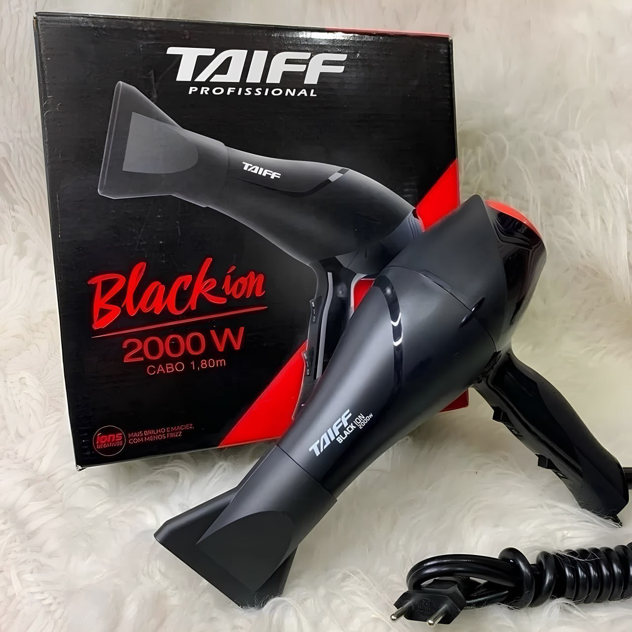 Taiff Black Ion Secador De Cabelo Profissional 2000w Cor Preto
