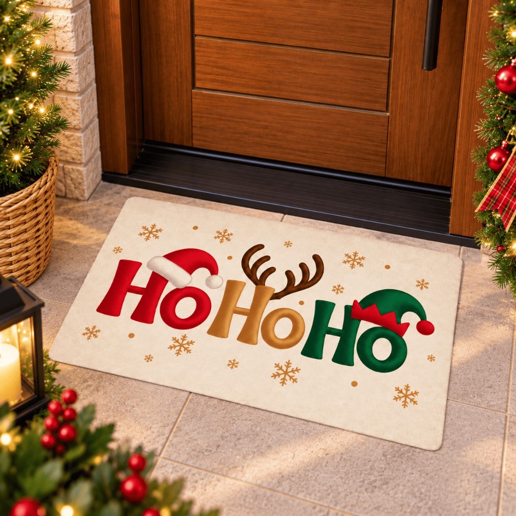 🆘TAPETE NATAL ANTIDERRAPANTE PARA ENTRADA DE CASA PORTA 34X58CM VÁRIAS ESTAMPAS