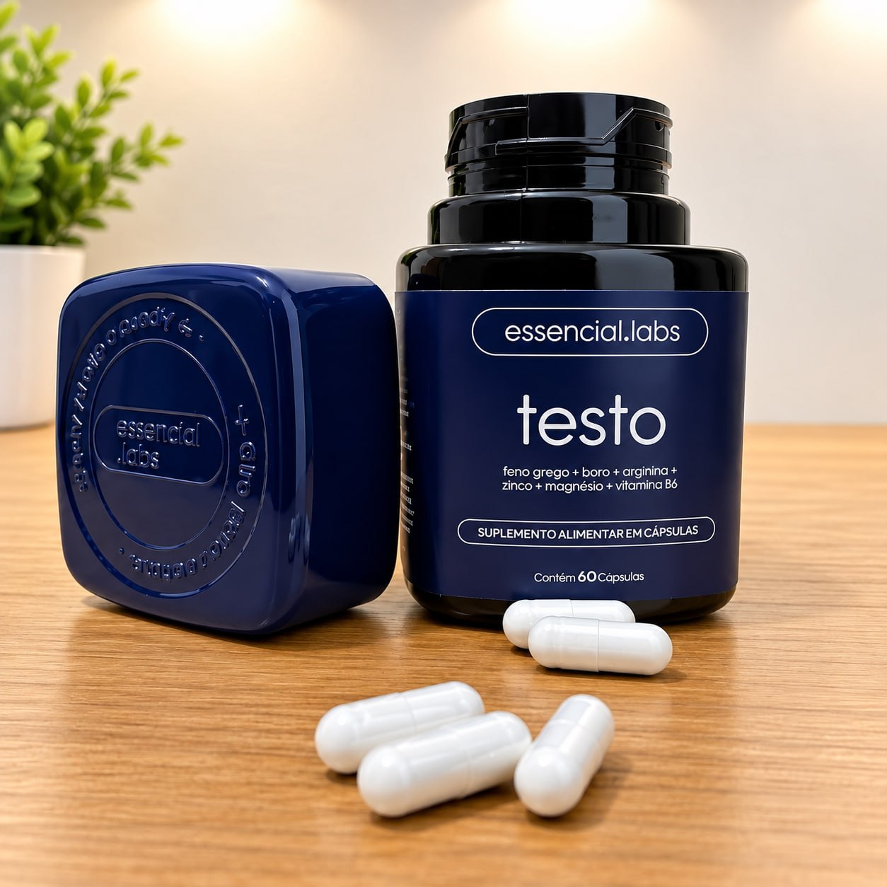 TESTO ESSENCIAL - Fórmula Exclusiva com Feno Grego + Boro + Arginina + ZMA + Vitamina B6 - 6...