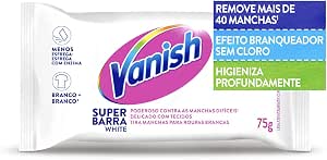 Tira Manchas Barra – Vanish Barra Tira Manchas 75g. Para Roupas Brancas, Sem Cloro, White, R...