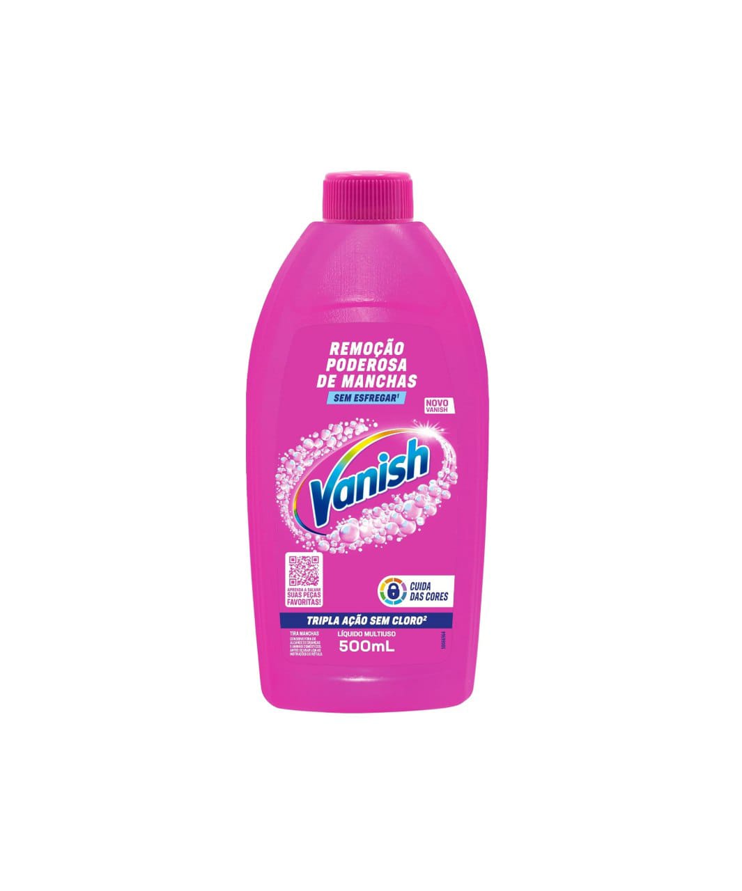 Tira Manchas Líquido Vanish Oxi Action Pink 500ml para Roupas Coloridas. Sem Cloro, Remove M...