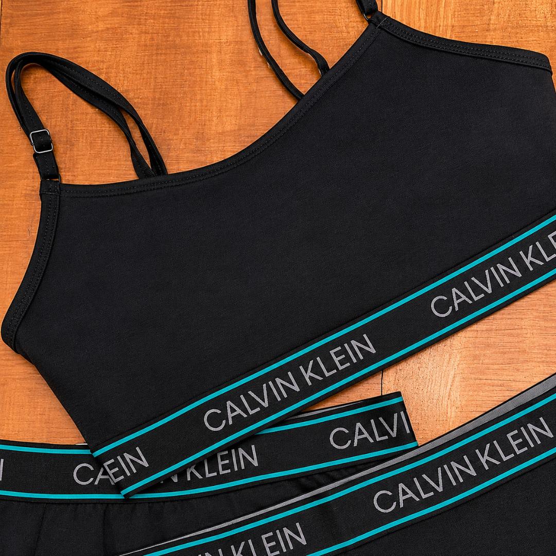Top Sutiã Calvin Klein Algodão Original Alças Ajustáveis