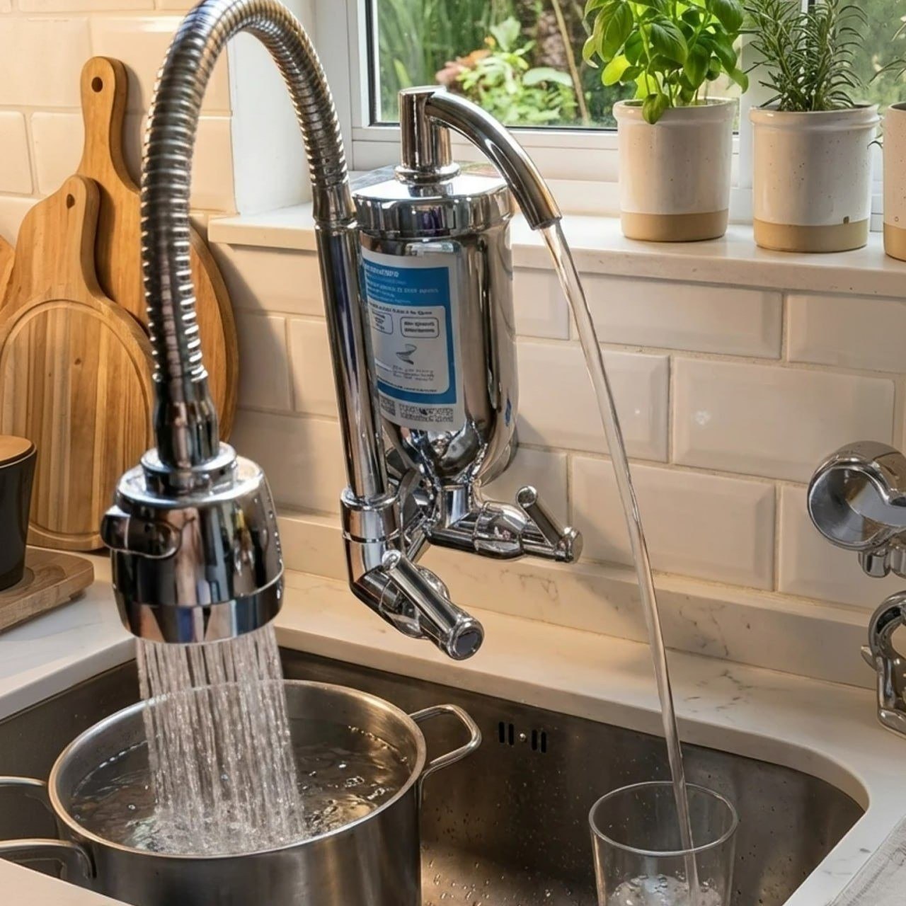 Torneira De Parede Com Filtro Para Cozinha Flexível Parede