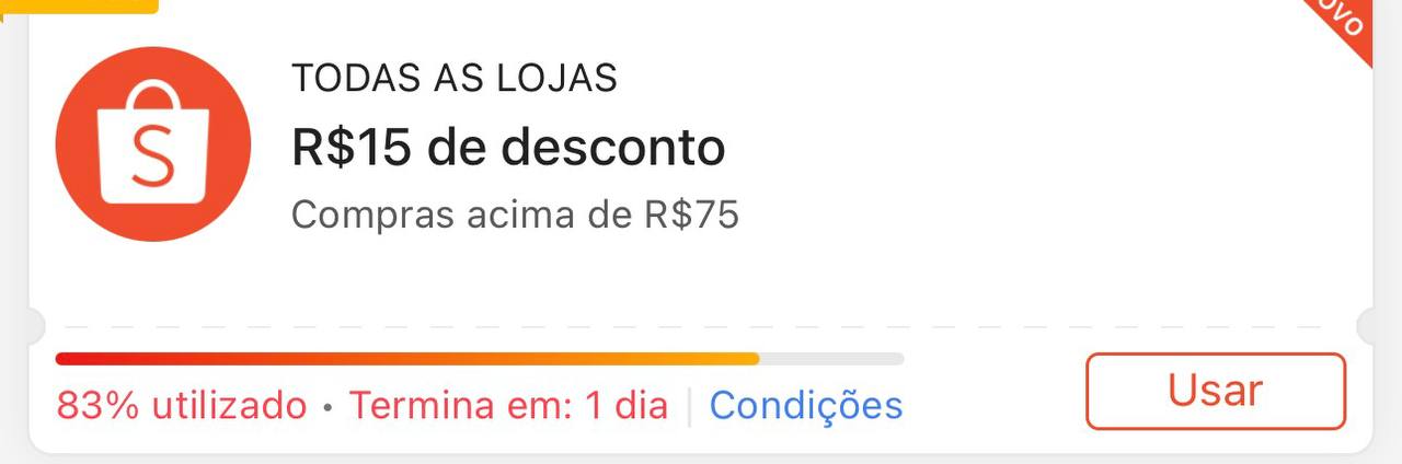 Total de 14 Cupons Shopee Ativos no site