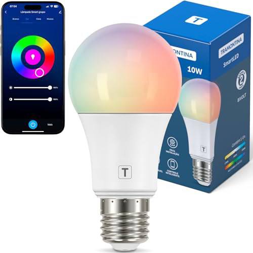 ➡️ Tramontina Lâmpada Smart​ LED Inteligente E27​ 10W Wi-Fi + Bluetooth​ 16 Milhões de Cores...