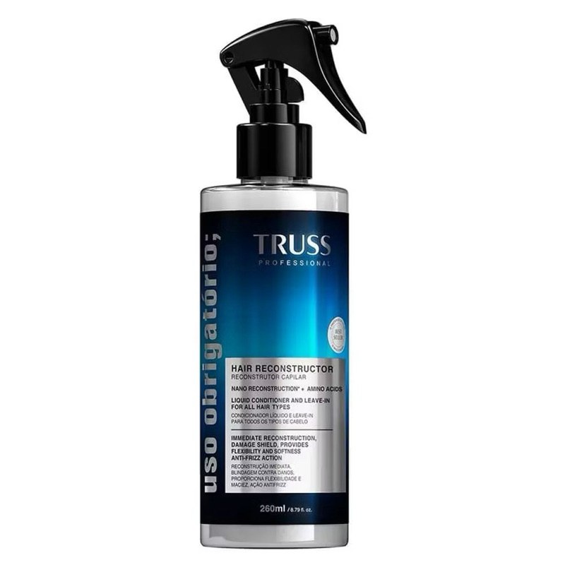 Truss Uso Obrigatório Leave-in Reconstrutor 260ml | Proteção Térmica, Brilho e Reparação Ime...