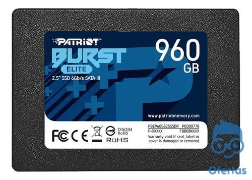 ➡️ Unidade Ssd para notebook Patriot Sata3 2.5 Burst Elite Sata de 960 Gb