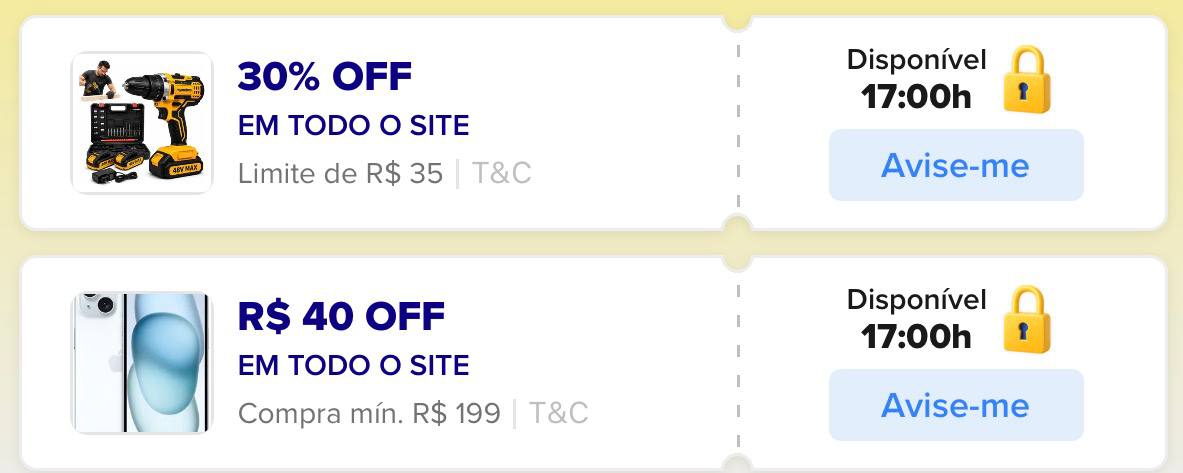 Vai sair cupom de 30% OFF e R$ 40 OFF no Mercado Livre
