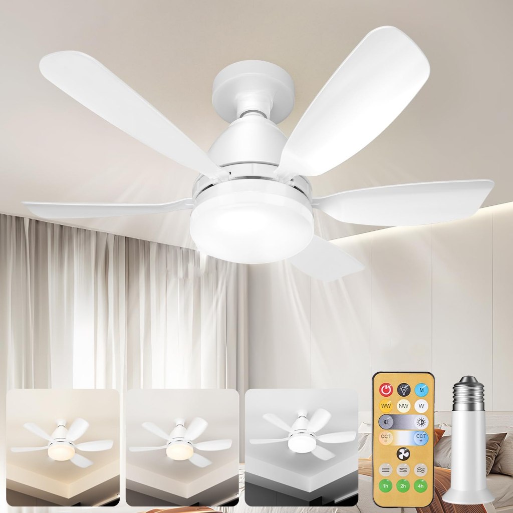 Ventilador com Luminária Bivolt com Controle Remoto