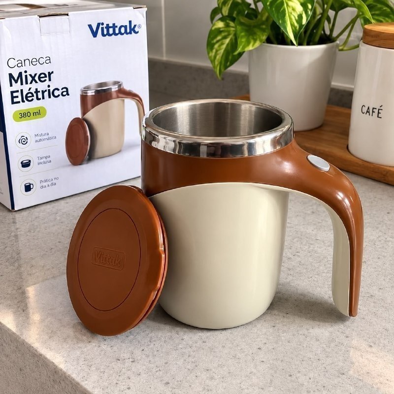 Vittak Caneca Mixer Elétrica Copo Mistura 380ml Com Tampa*
