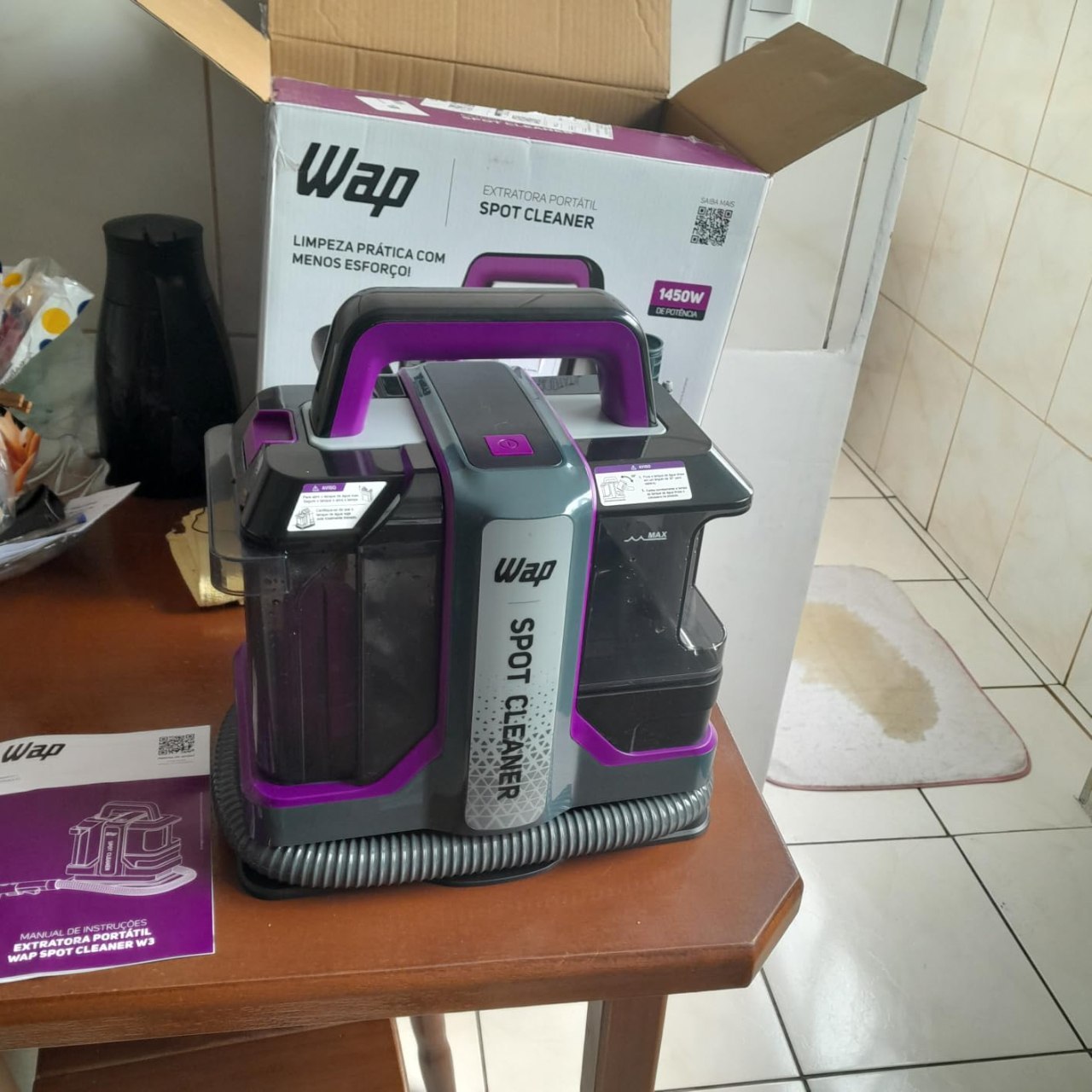 WAP Extratora Portátil Spot Cleaner W3, 3 em 1, Borrifa, Esfrega e Extrai, com Sistema de Au...