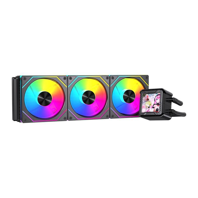 ⚠️ WATER COOLER ACEGEEK CRYOSCREEN 360, ARGB, 2.8 INCH LCD, 360MM, PRETO, AG-CRYOSCREEN360-BK