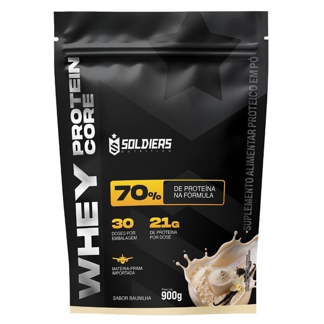 ⚠️ WHEY PROTEIN CORE 70% DE PROTEÍNA CONCENTRADA 900G SOLDIERS NUTRITION